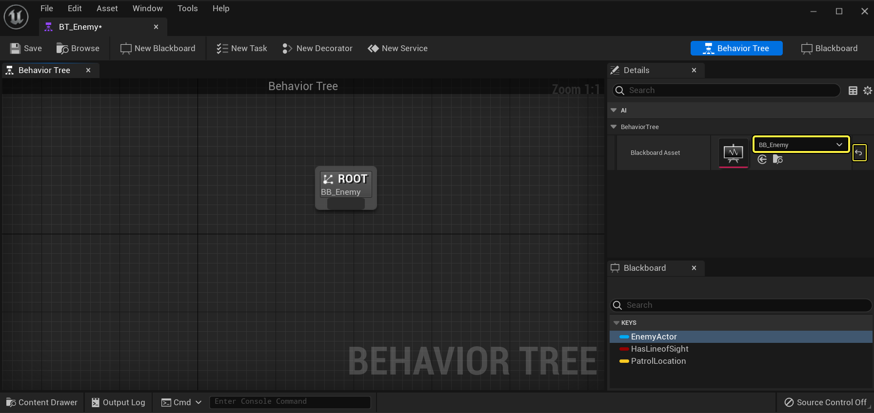 ue 行为树 黑板 使用