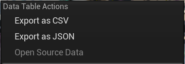 ue datatable 导出菜单